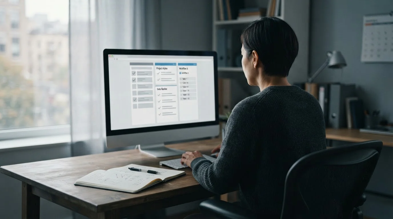 Person prüft Informationen zu einem Wettanbieter am Computer