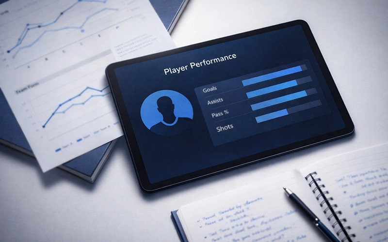 Übersichtliche Darstellung von Spielerstatistiken und Leistungsdaten
