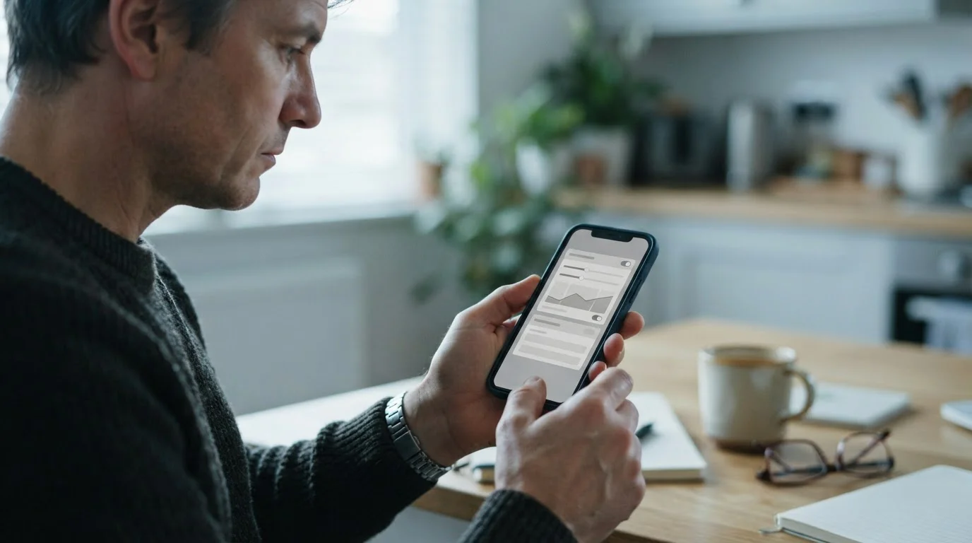 Person setzt Limits in einer Wett-App auf dem Smartphone