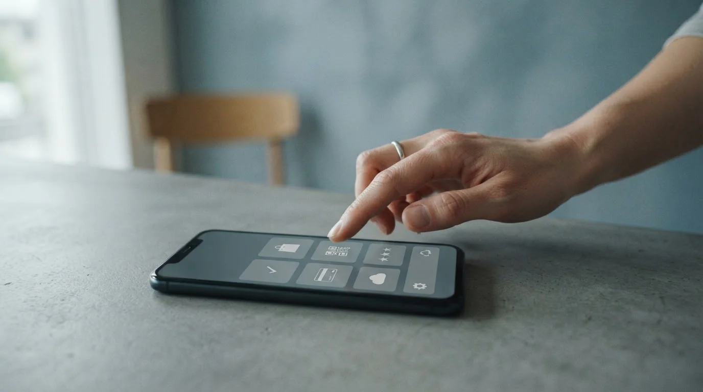 Verschiedene digitale Zahlungsmethoden auf einem Smartphone-Display